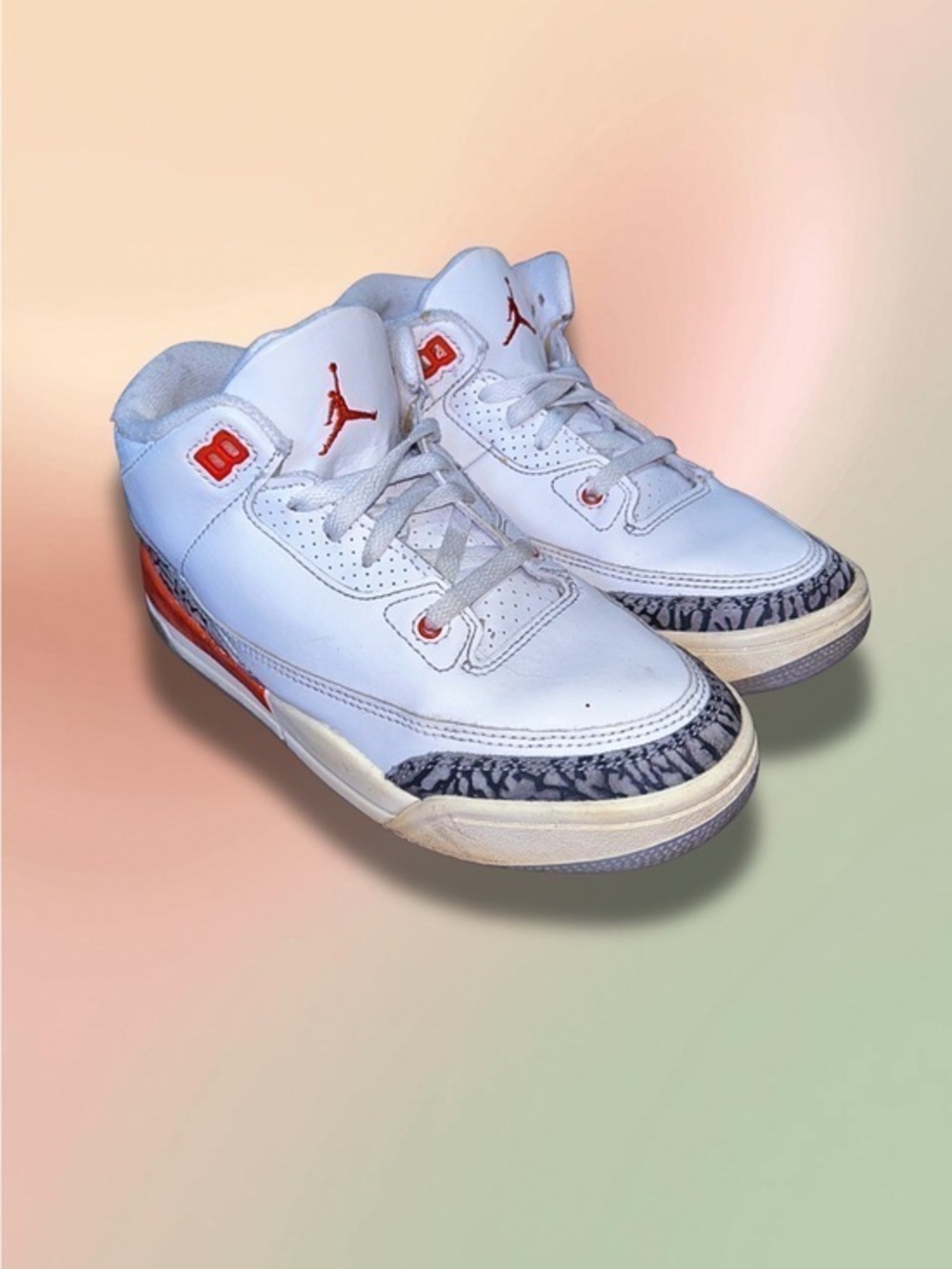 Air Jordan 3 Retro "Georgia Peach" Youth Shoes Size 2Y